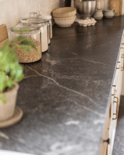 A countertop with Honed Stone